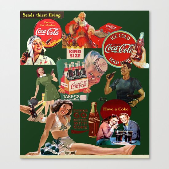 vintage coke ads Canvas Print