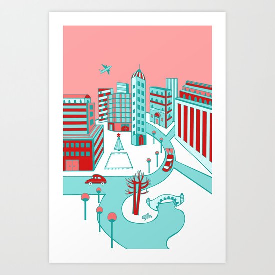 Winter City Art Print