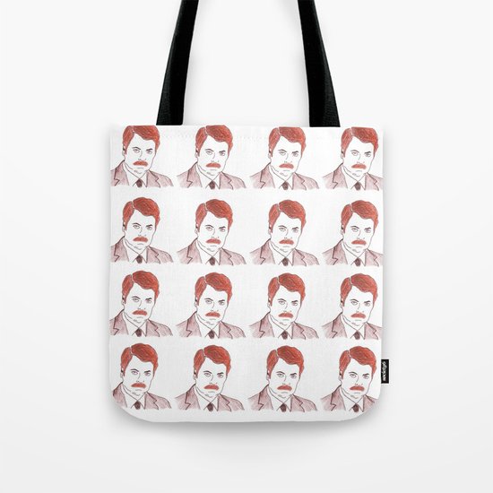 Ron Swanson "Diptych" Tote Bag