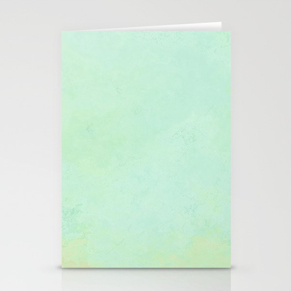 Retro pastel green and nature yellow Stationery Cards