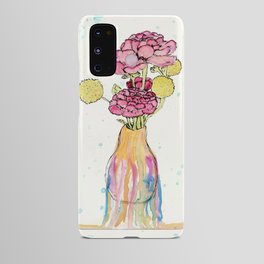 Ranunculus Watercolor Vase Android Case