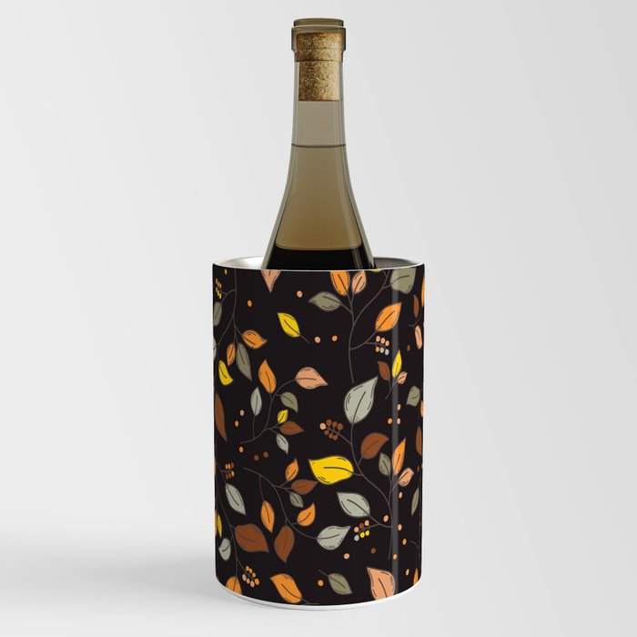 Autumn berries and leaves in warm colors Wine Chiller