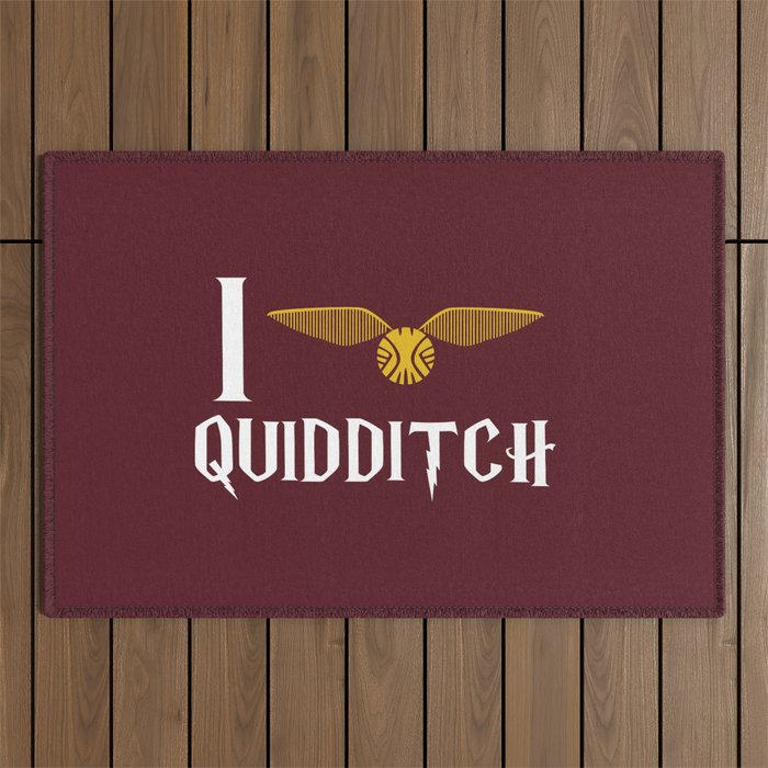 I love Quidditch Outdoor Rug