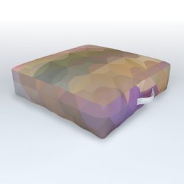 Soft Colored Rainbow Geometric Design Outdoor Floor Cushion