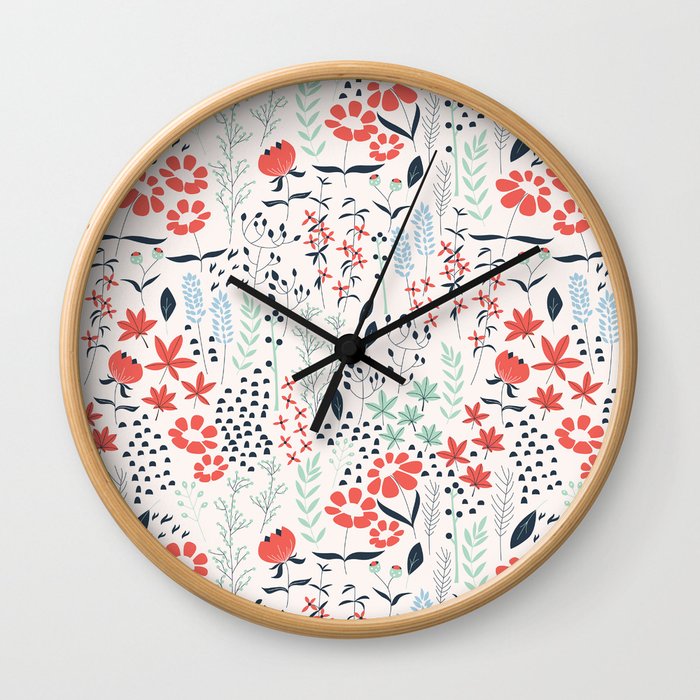 Flower garden 002 Wall Clock