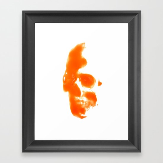 297. Hot Sauce Skull Framed Art Print