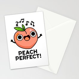Peach Perfect Cute Fruit Peach Pun Stationery Card