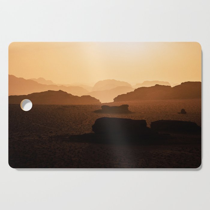 Wadi Rum Sunset, Jordan, Landscape, Travel Photography Cutting Board