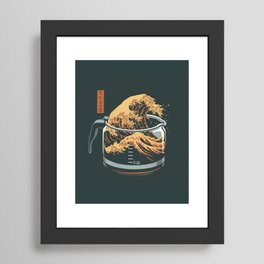The Great Wave of Coffee Framed Art Print