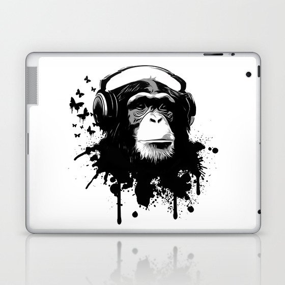 Monkey Business - White Laptop & iPad Skin