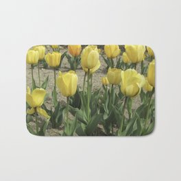 tulips, yellow Bath Mat