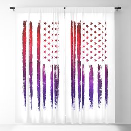 Red & blue gradient USA flag Blackout Curtain