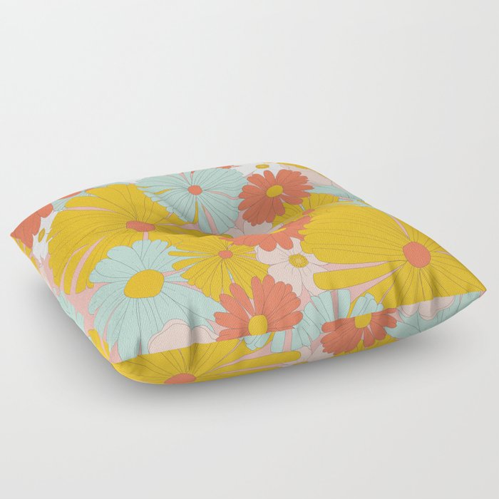 Spring Floral Floor Pillow