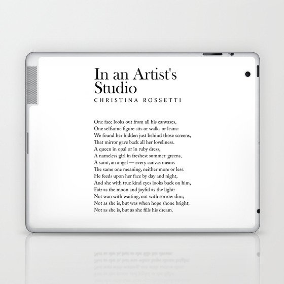 In an Artist's Studio - Christina Rossetti Poem - Literature - Typography Print 2 Laptop & iPad Skin
