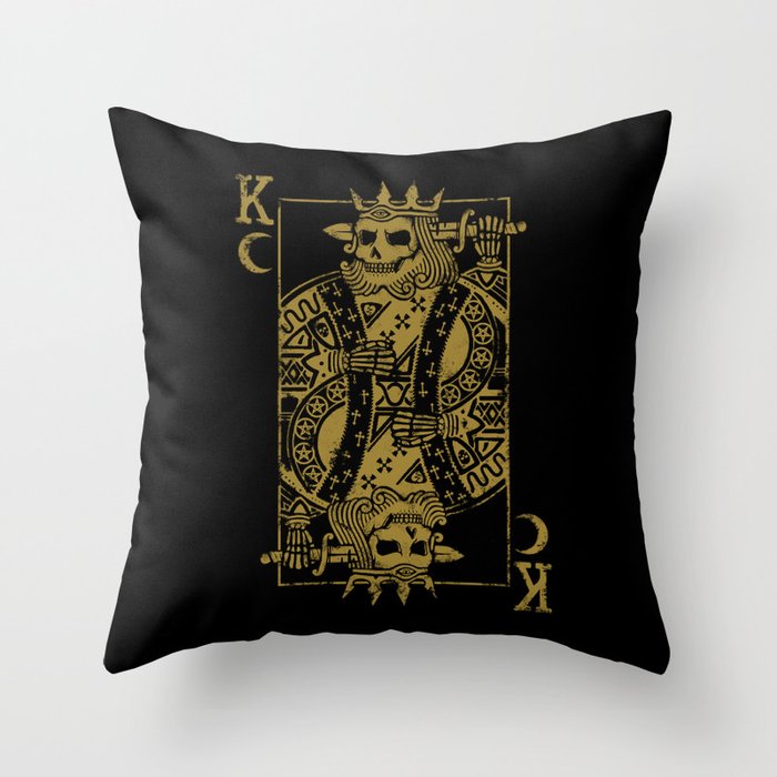 Suicide King Throw Pillow