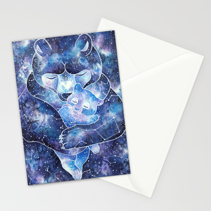 Ursa Major And Ursa Minor Stationery Cards By Notadinotte Society6