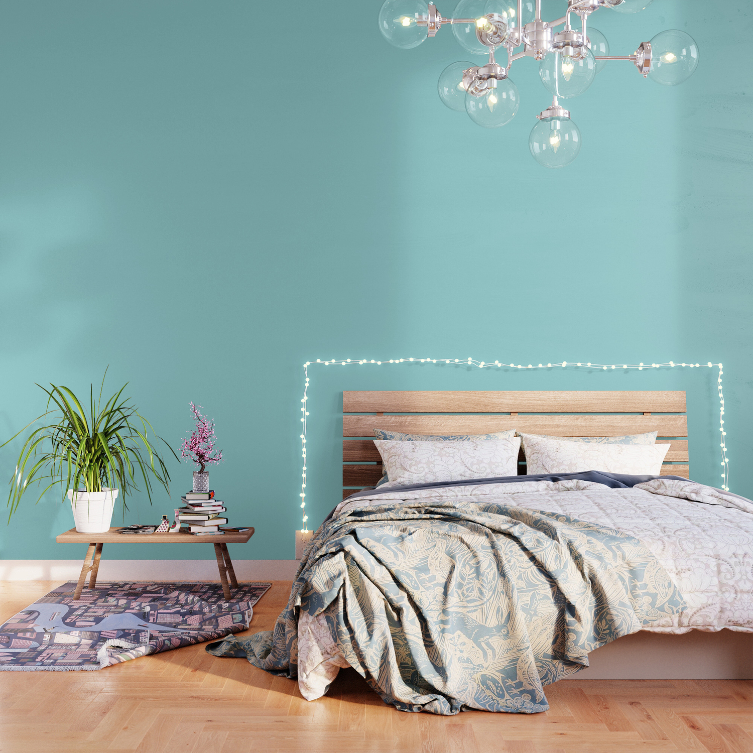 Solid Color Light Teal Wallpaper