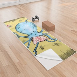 Quirky Octopus Slippers Drink & Towel Yoga Towel