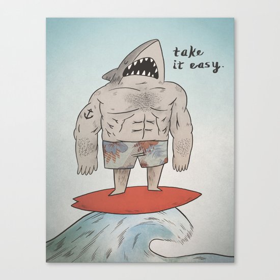 Surf Shark Canvas Print