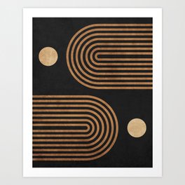 Arches - Minimal Geometric Abstract 2 Art Print