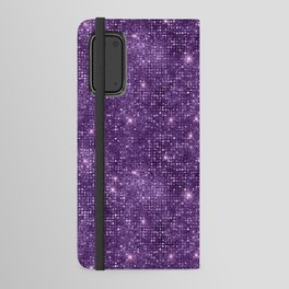 Purple Diamond Studded Glam Pattern Android Wallet Case