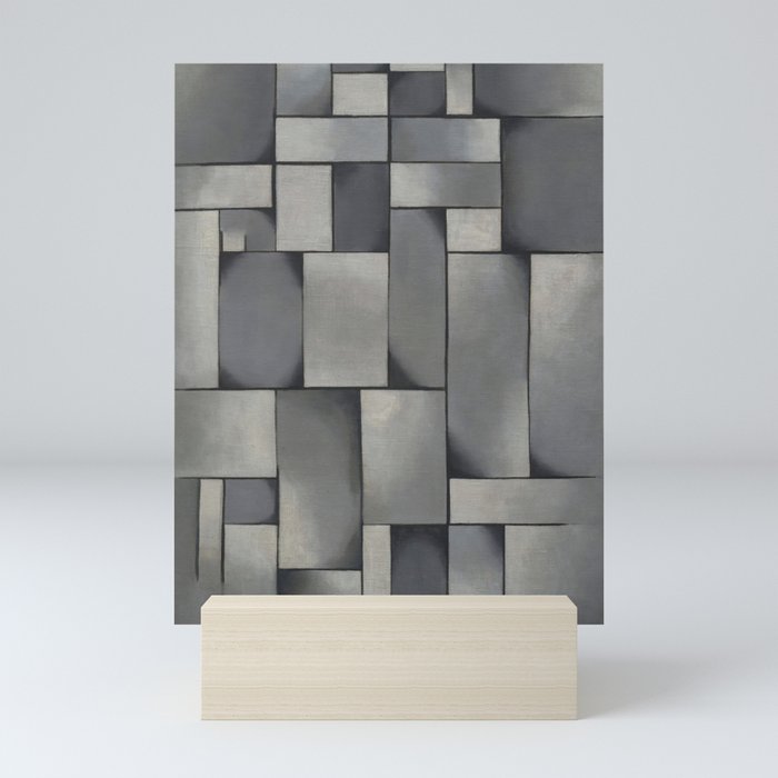 vinkel tredobbelt Officer Theo van Doesburg - Composition in Gray - Rag-Time - Abstract De Stijl Painting  Mini Art Print by ArtExpression | Society6