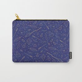 Yer a Wizard - Blue + Bronze Carry-All Pouch