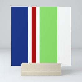 Retro Vertical Stripes Mini Art Print