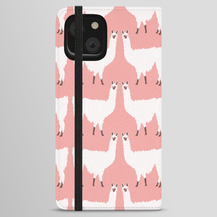 Llamas in Pink iPhone Wallet Case