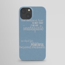 Our Deepest Fear - Coach Carter - Quote Poster iPhone Case