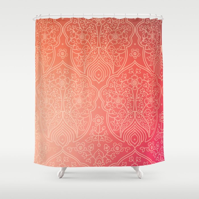 Vintage Pattern Print Shower Curtain