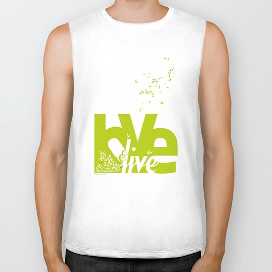 Love & Live (leaves 2) Biker Tank