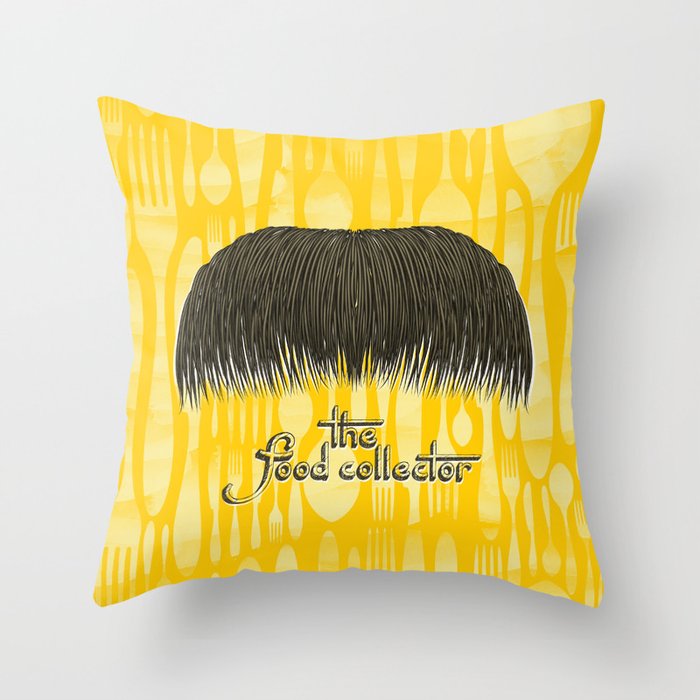 the food collector Throw Pillow