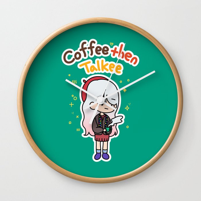 Coffee then talkee Wall Clock