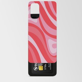 New Groove Retro Swirl Abstract Pattern Cherry Red Android Card Case