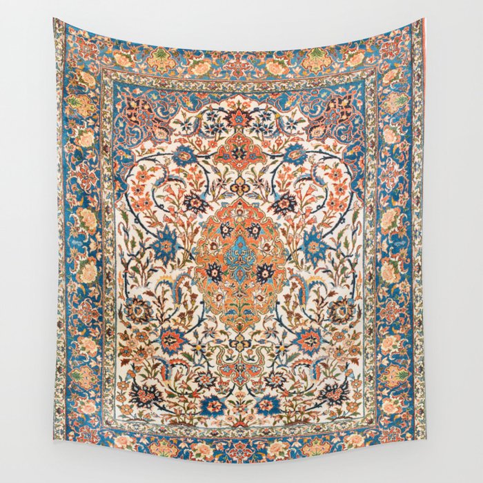Isfahan Antique Central Persian Carpet Print Wall Tapestry