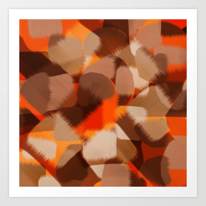 Abstract in Earth Colors Art Print
