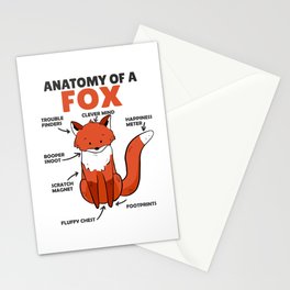 Sweet Fox Explanation Anatomy Of Fox Stationery Card