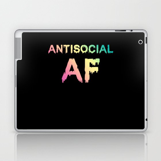 Antisocial AF Laptop & iPad Skin