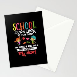 Lunch Lady School Cafeteria Worker Stationery Card