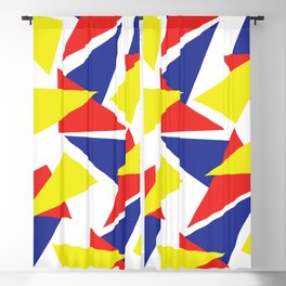 Colorful Primary Color Triangle Pattern Blackout Curtain