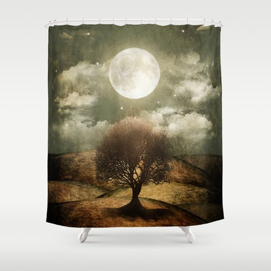 Once upon a time... The lone tree. Shower Curtain