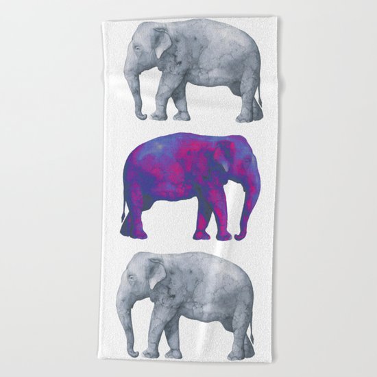 Elephants II Beach Towel