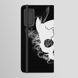 Smoking Skull Silhouette Android Wallet Case