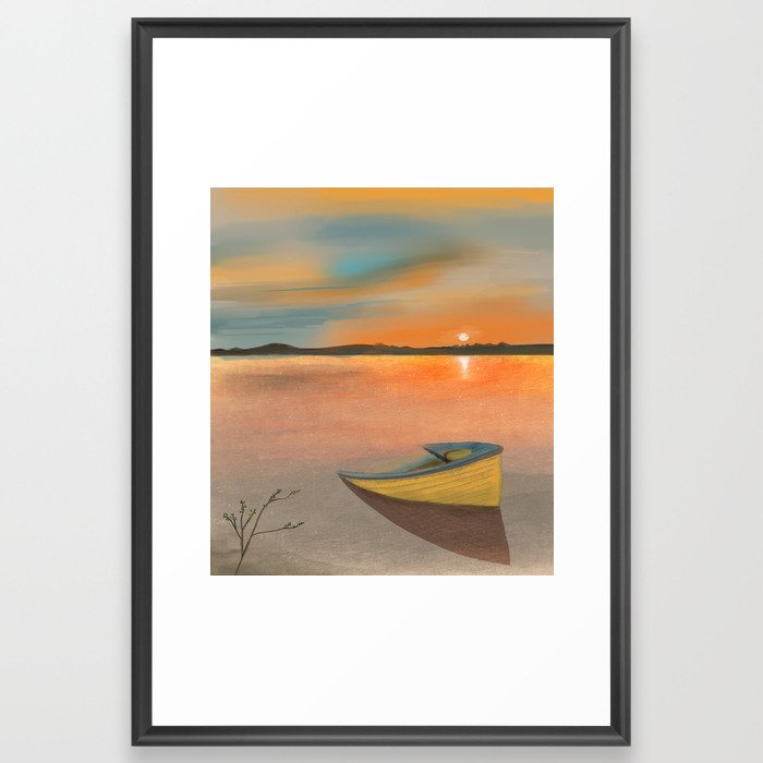 Old boat Framed Art Print