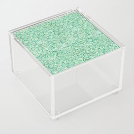 Heather Aster Tuquoise Watercolor Pattern by Robayre Acrylic Box