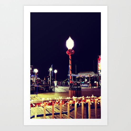 Holidays on the Pier Art Print