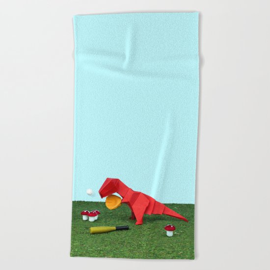 Yes T-Rex can! Beach Towel