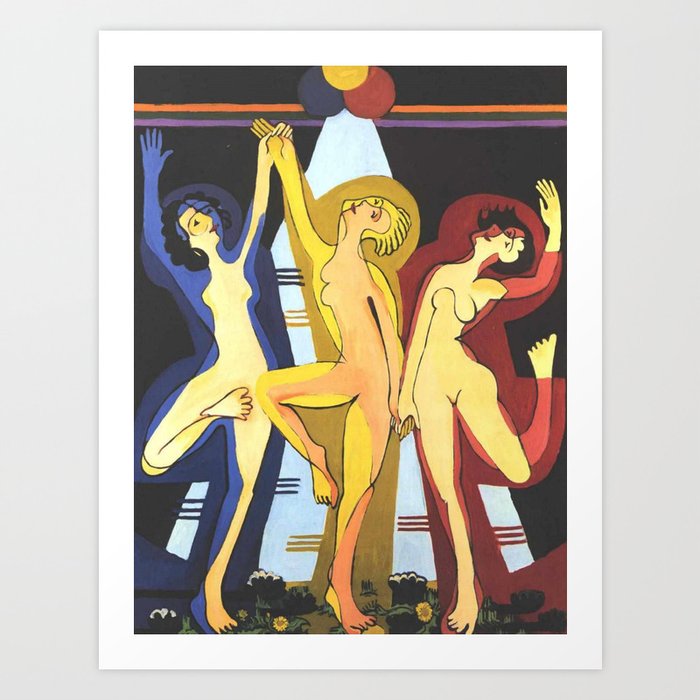 Colourful Dance by Ernst Ludwig Kirchner Art Print