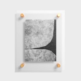 BLACK AND WHITE MINIMALIST ABSTRACT ART - #18 by Seis Art Studio Floating Acrylic Print